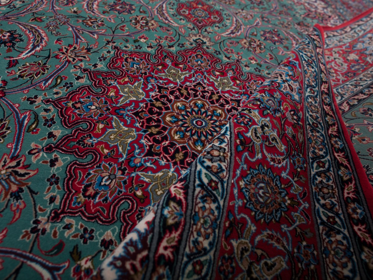 ISFAHAN IRAN URDIMBRE DE SEDA 253 x 159 cm