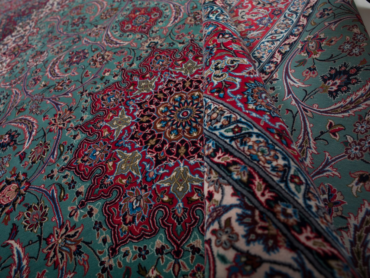 ISFAHAN IRAN URDIMBRE DE SEDA 253 x 159 cm