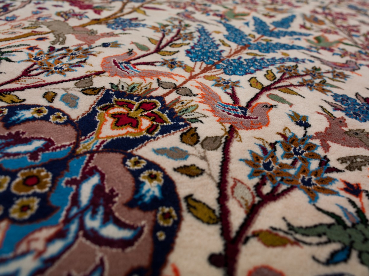 ISFAHAN IRAN URDIMBRE DE SEDA 164 x 110 cm