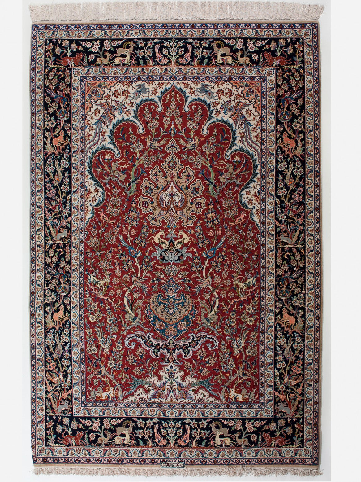 ISFAHAN IRAN URDIMBRE DE SEDA 226 x 150 cm