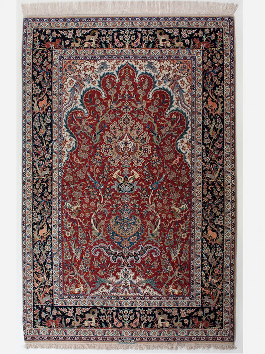 ISFAHAN IRAN URDIMBRE DE SEDA 226 x 150 cm