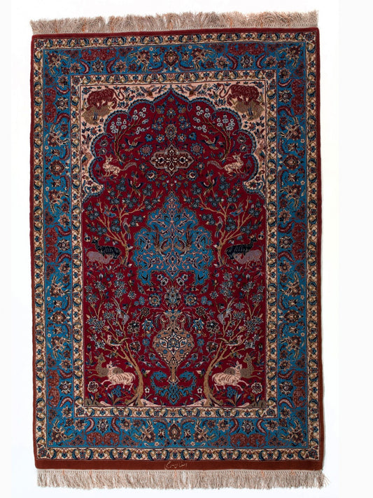 ISFAHAN IRAN URDIMBRE DE SEDA 167 x 110 cm