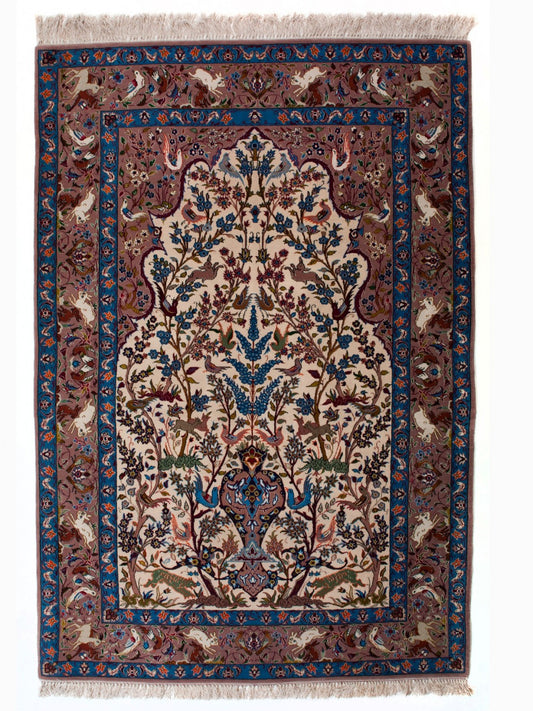 ISFAHAN IRAN URDIMBRE DE SEDA 164 x 110 cm